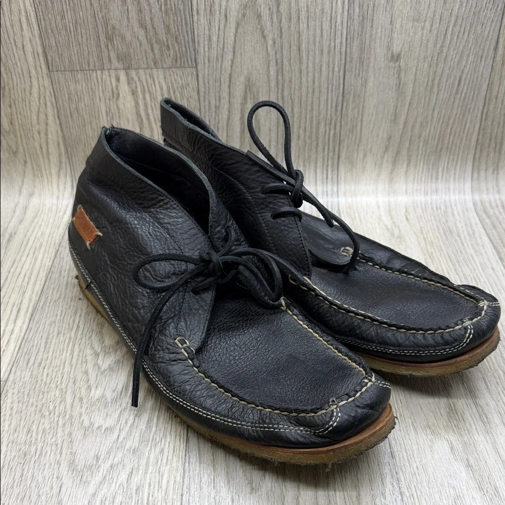 Johnston & And Murphy Black Leather Chukka Ankle Boots